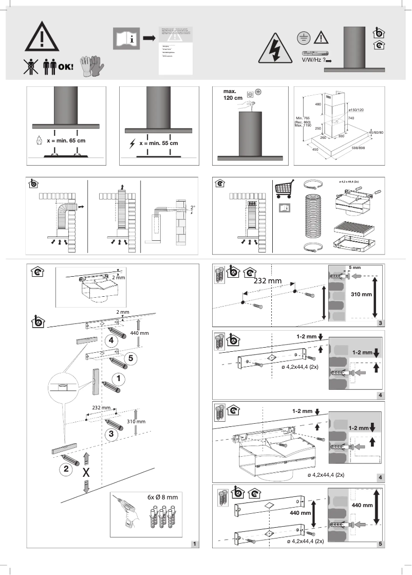 Page 1 de la notice Guide d'installation Atag WS90292IM