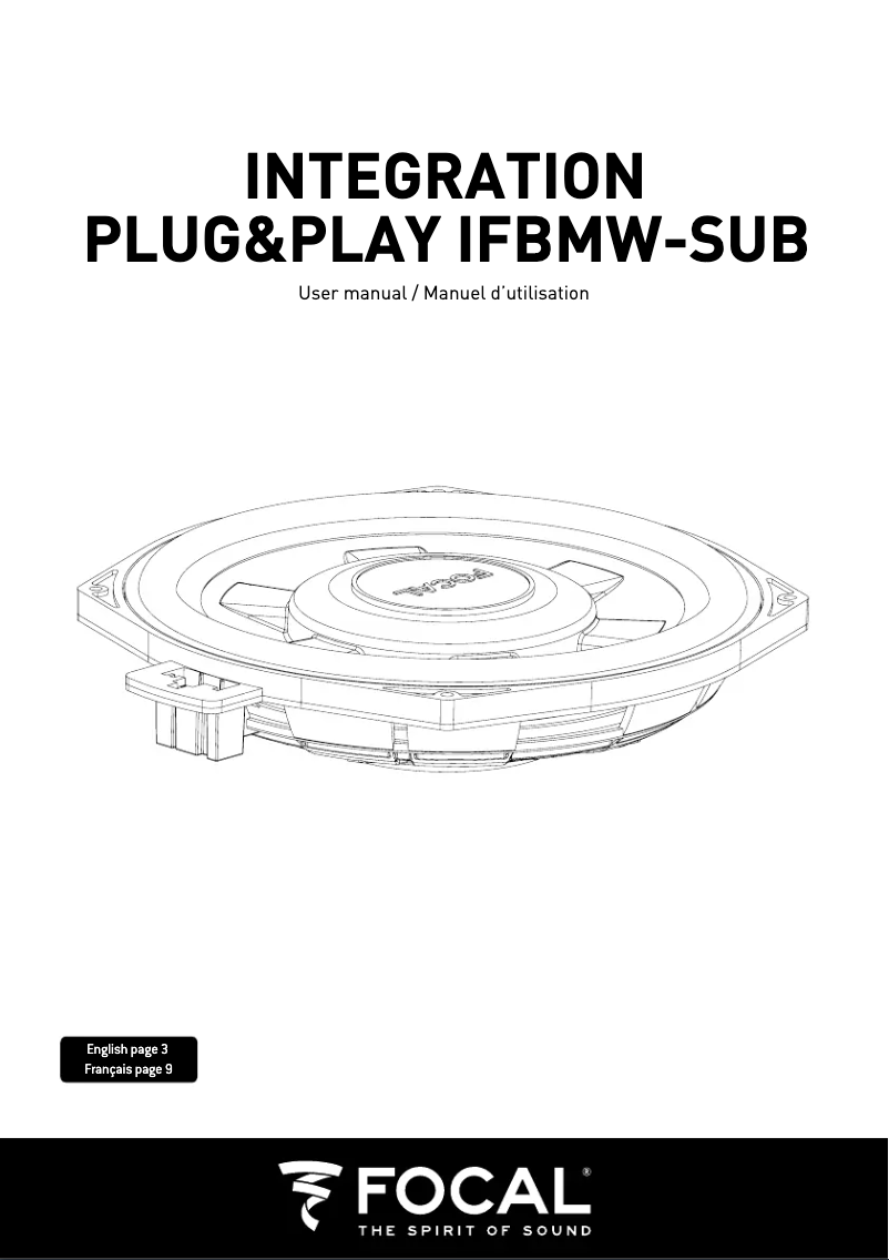Page 1 de la notice Manuel utilisateur Focal IFBMW-Sub