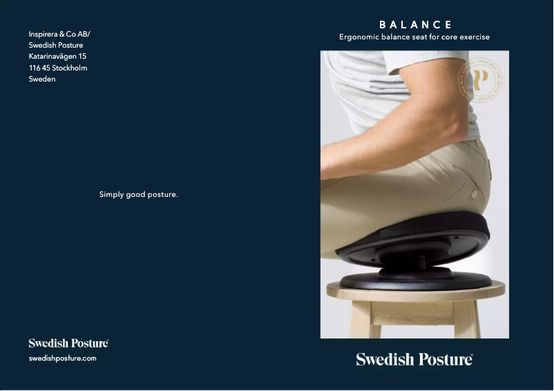 Page 1 de la notice Manuel utilisateur Swedish Posture Balance