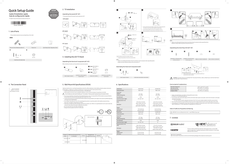 Página 1 del manual Manual de usuario Samsung HG55NT678UF