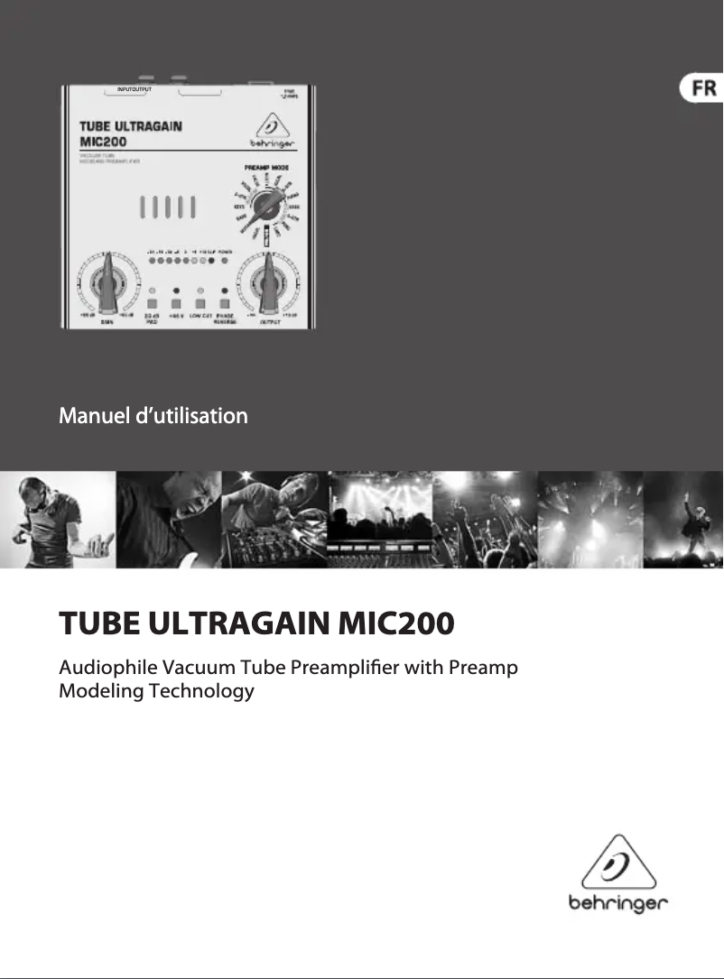 Image de la première page du manuel de l'appareil Tube Ultragain MIC200