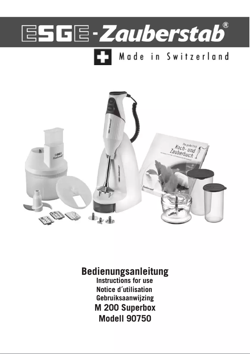 Page n°1 - Manuel utilisateur ESGE M 200 Superbox