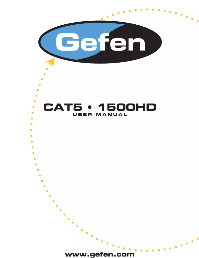Page 1 de la notice Manuel utilisateur Gefen EXT-CAT5-1500HD