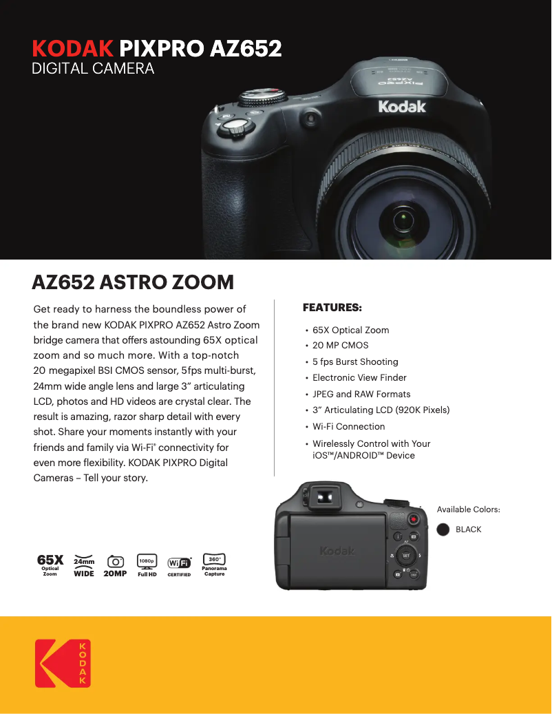 Image de la première page du manuel de l'appareil PixPro AZ652