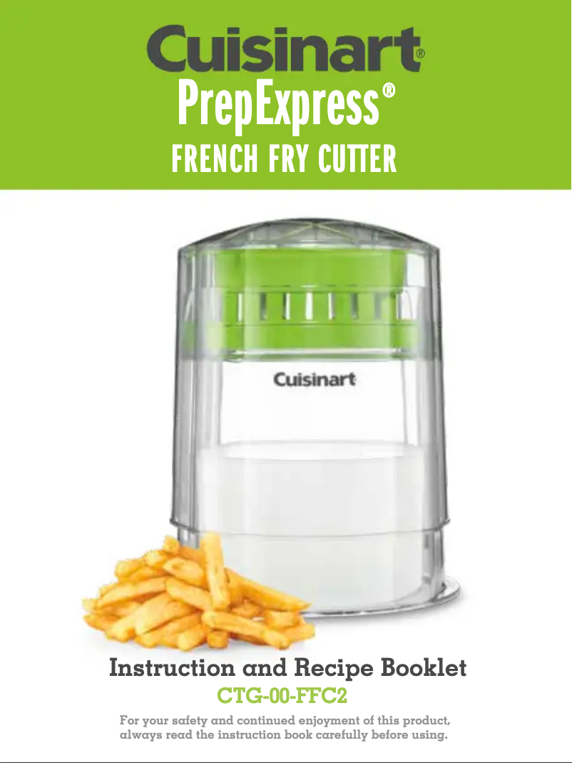 Page n°1 - Manuel utilisateur Cuisinart PrepExpress French CTG-00-FFC2