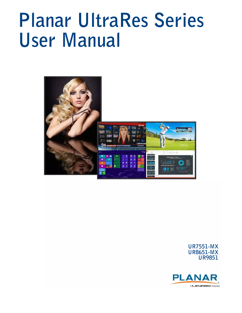 Page n°1 - Manuel utilisateur Planar UltraRes UR7551-MX