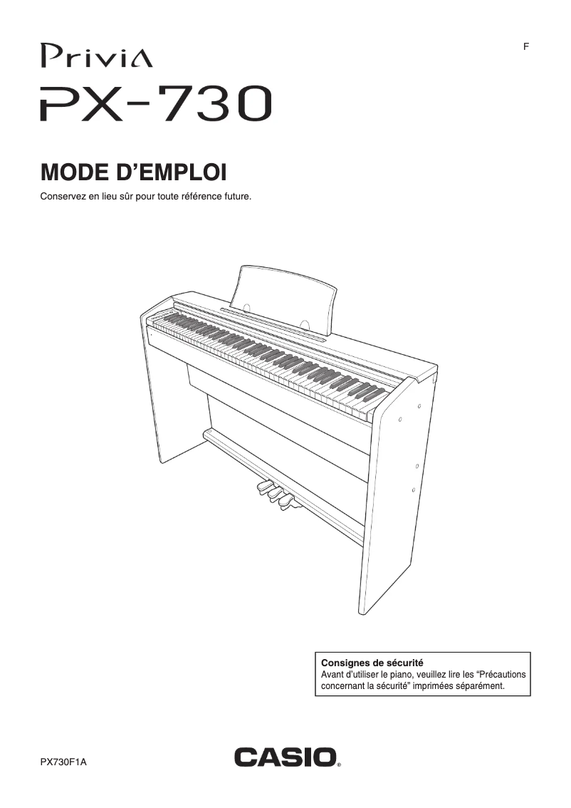 Page n°1 - Manuel utilisateur Casio PX-730