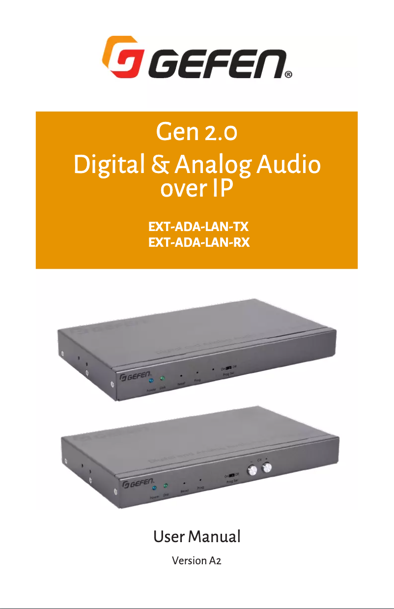 Image de la première page du manuel de l'appareil EXT-ADA-LAN-TX