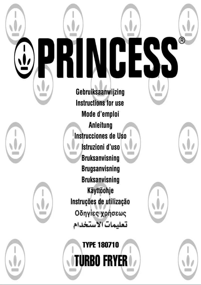 Page 1 de la notice Manuel utilisateur Princess Turbo Fryer 180710
