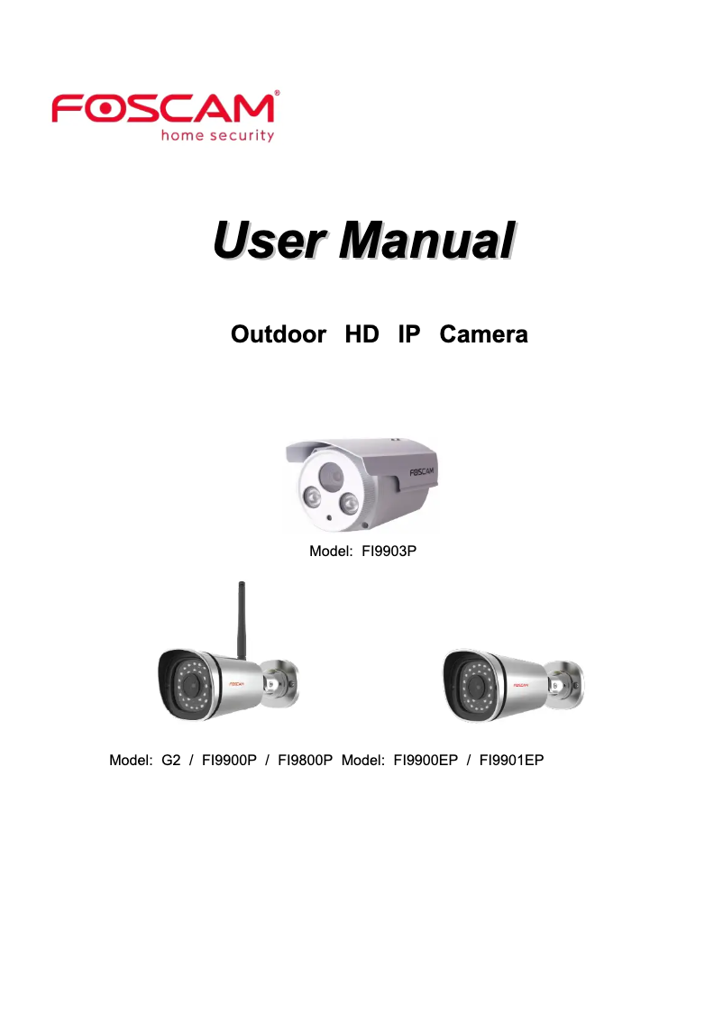 Página 1 del manual Manual de usuario Foscam FI9804W