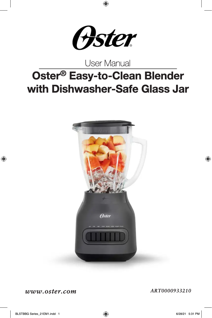 Página 1 del manual Manual de usuario Oster Easy-to-Clean BLSTBBG-B80-000