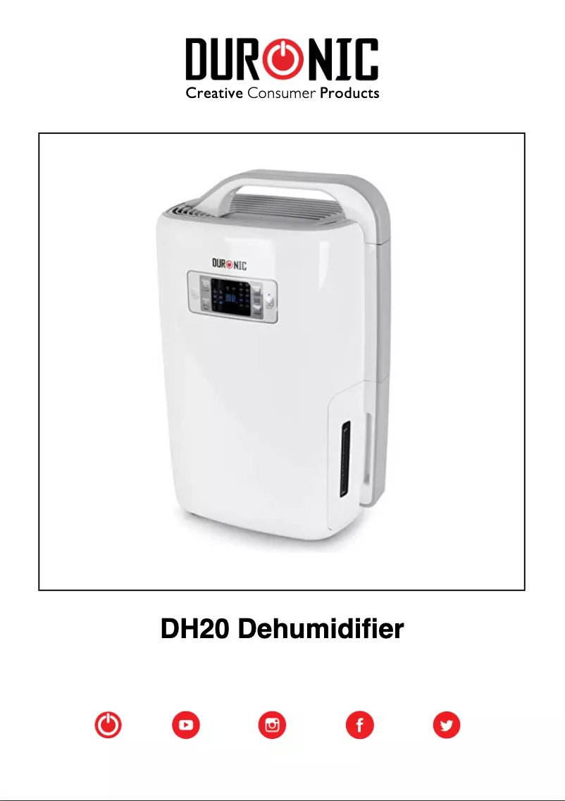 Page 1 de la notice Manuel utilisateur Duronic DH20