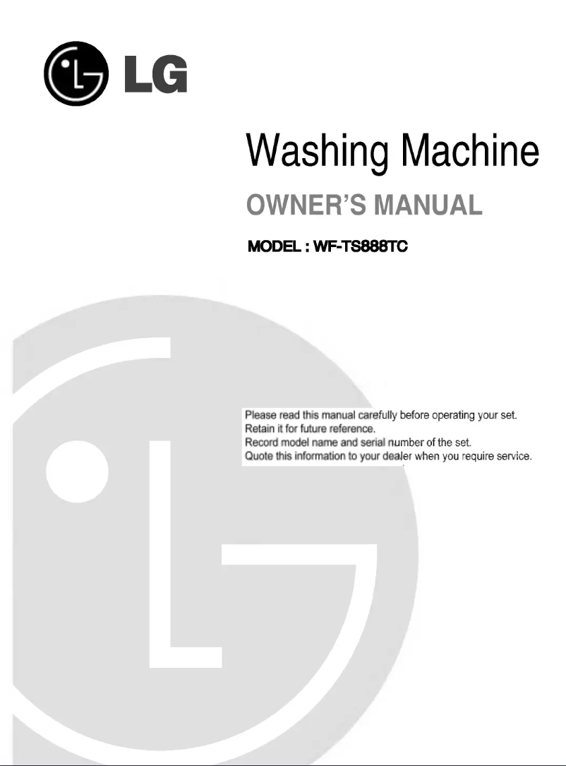 Page n°1 - Manuel utilisateur LG WFT65A37EDT