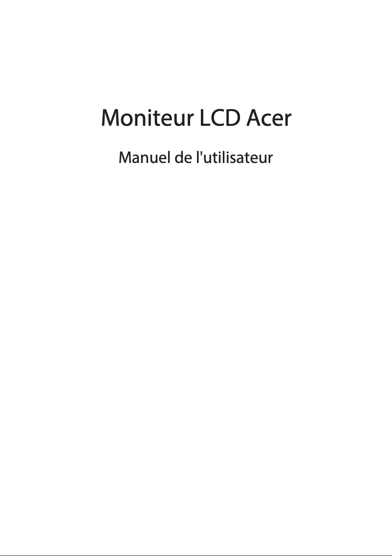 Page 1 de la notice Manuel utilisateur Acer EB225Q