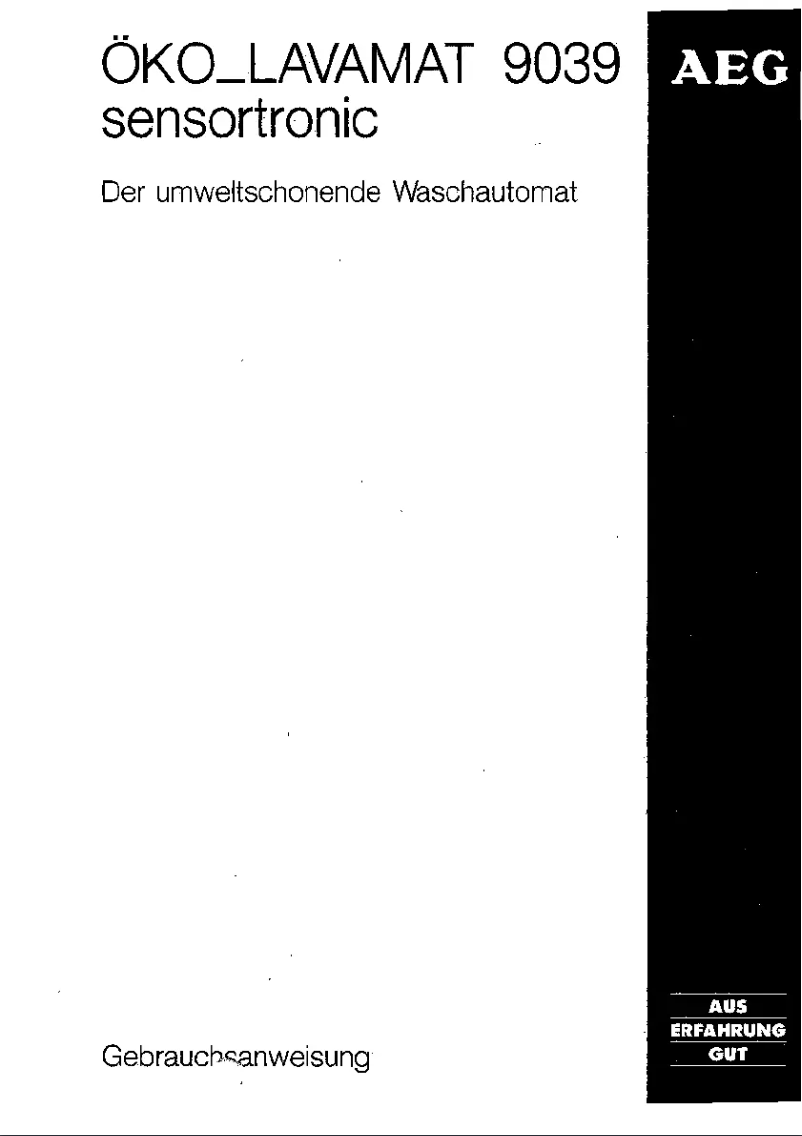 Image de la première page du manuel de l'appareil Lavamat 9039