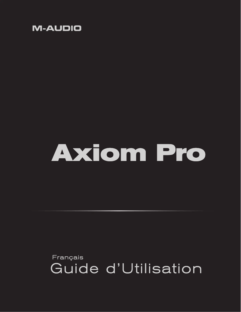 Image de la première page du manuel de l'appareil Axiom Pro 25