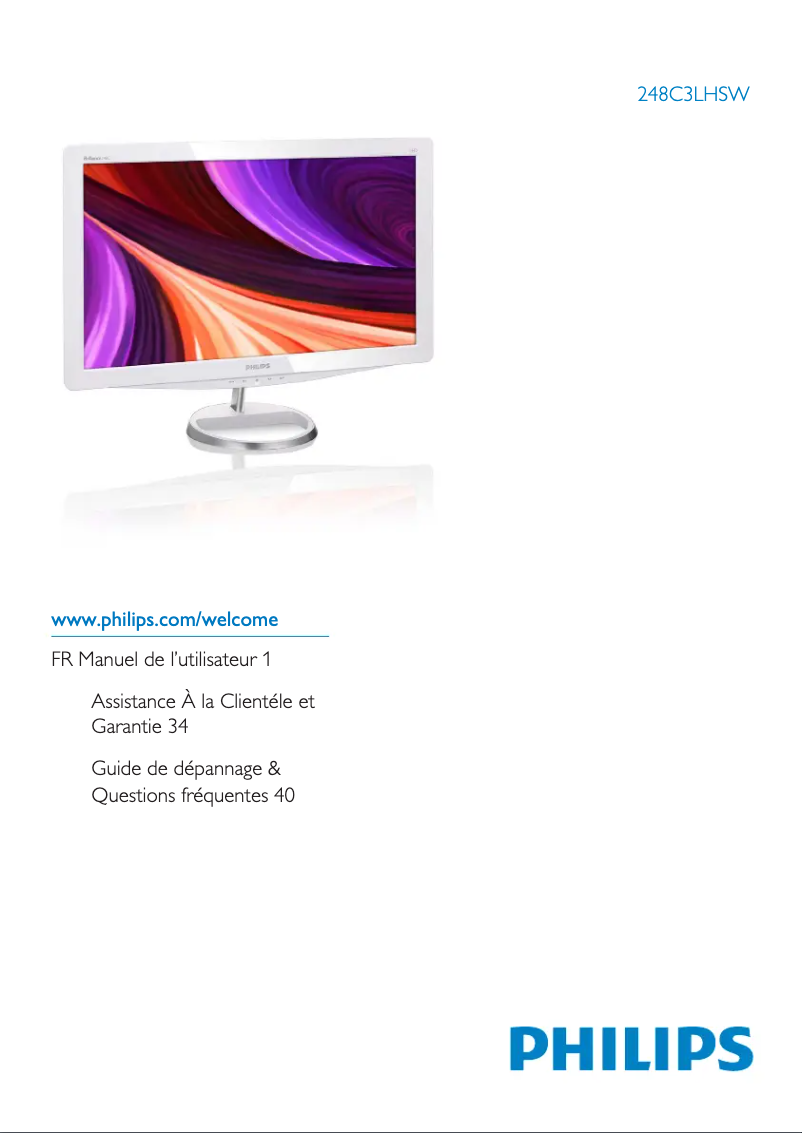 Image de la première page du manuel de l'appareil Brilliance 248C3LHSW