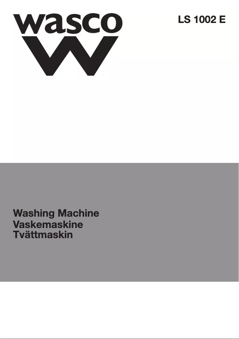 Page n°1 - Manuel utilisateur Wasco LS 1002 E