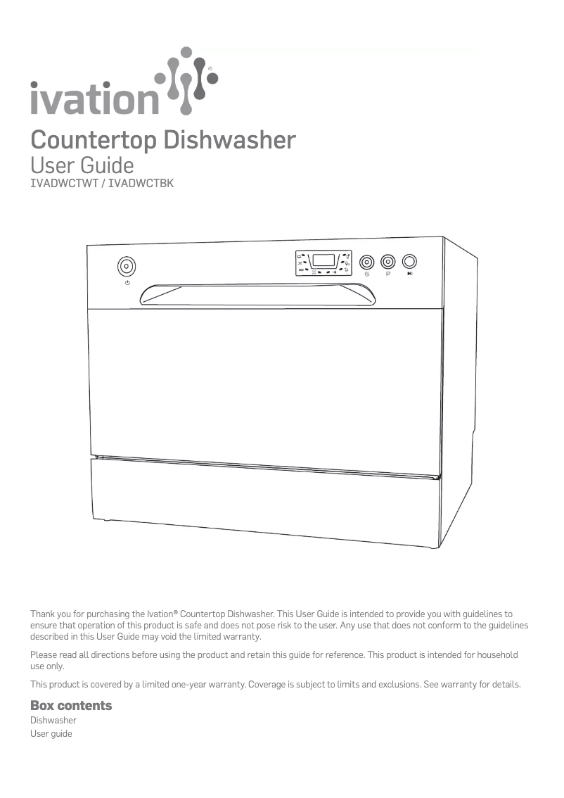 Page 1 de la notice Manuel utilisateur Ivation IVADWCTWT