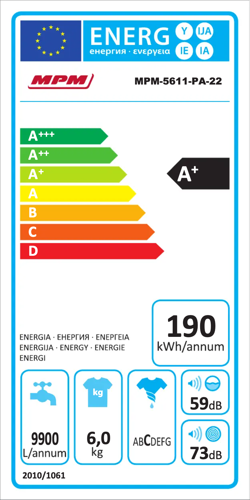 Page 1 de la notice Manuel utilisateur MPM MPM-5611-PA-22