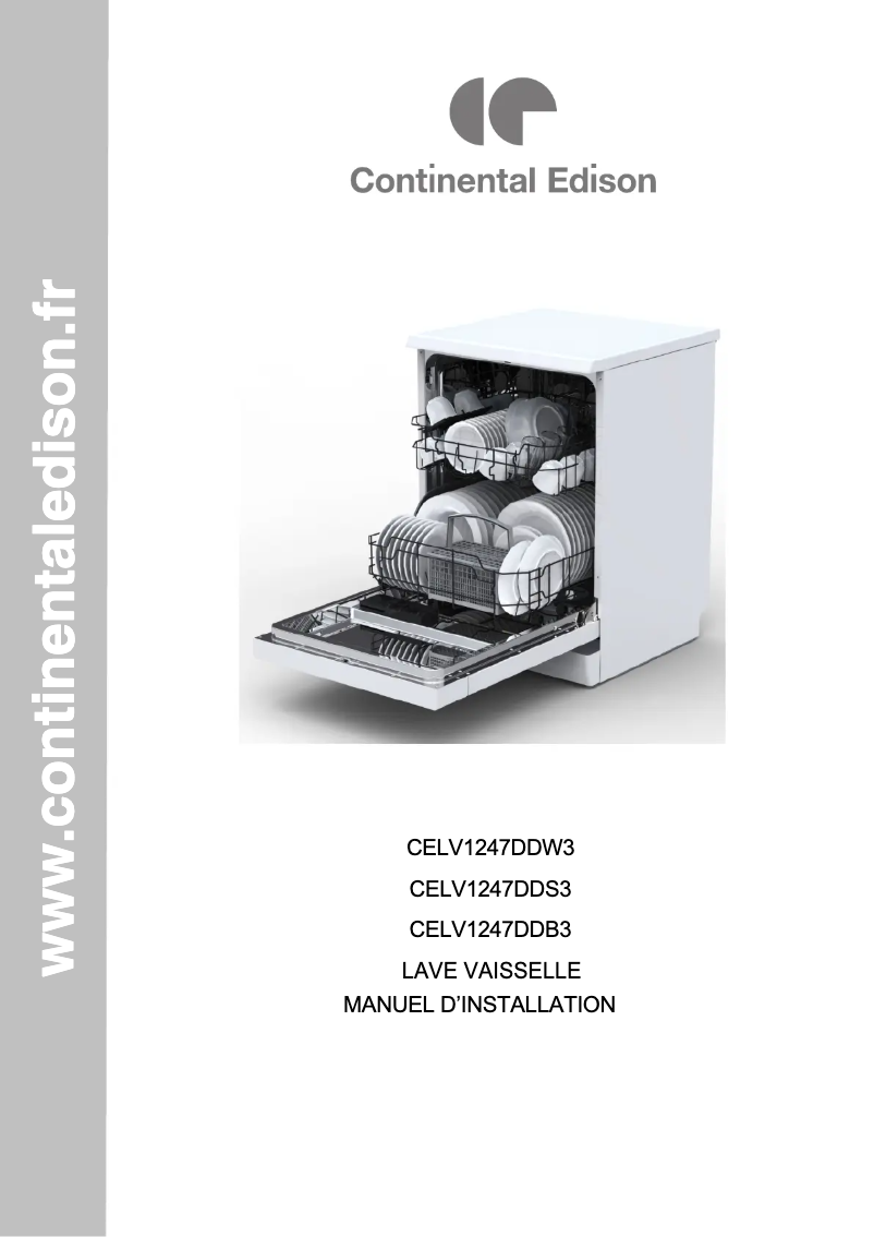 Page n°1 - Manuel utilisateur Continental Edison CELV1247DDS3
