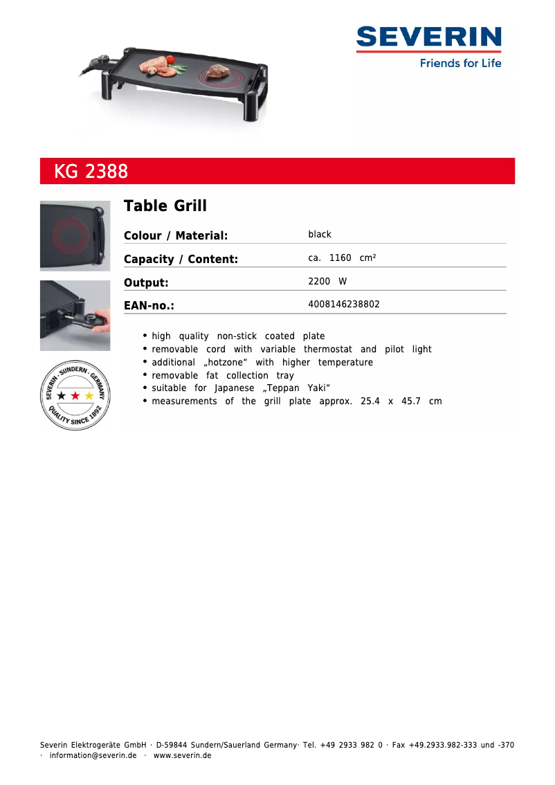 Image de la première page du manuel de l'appareil KG 2388