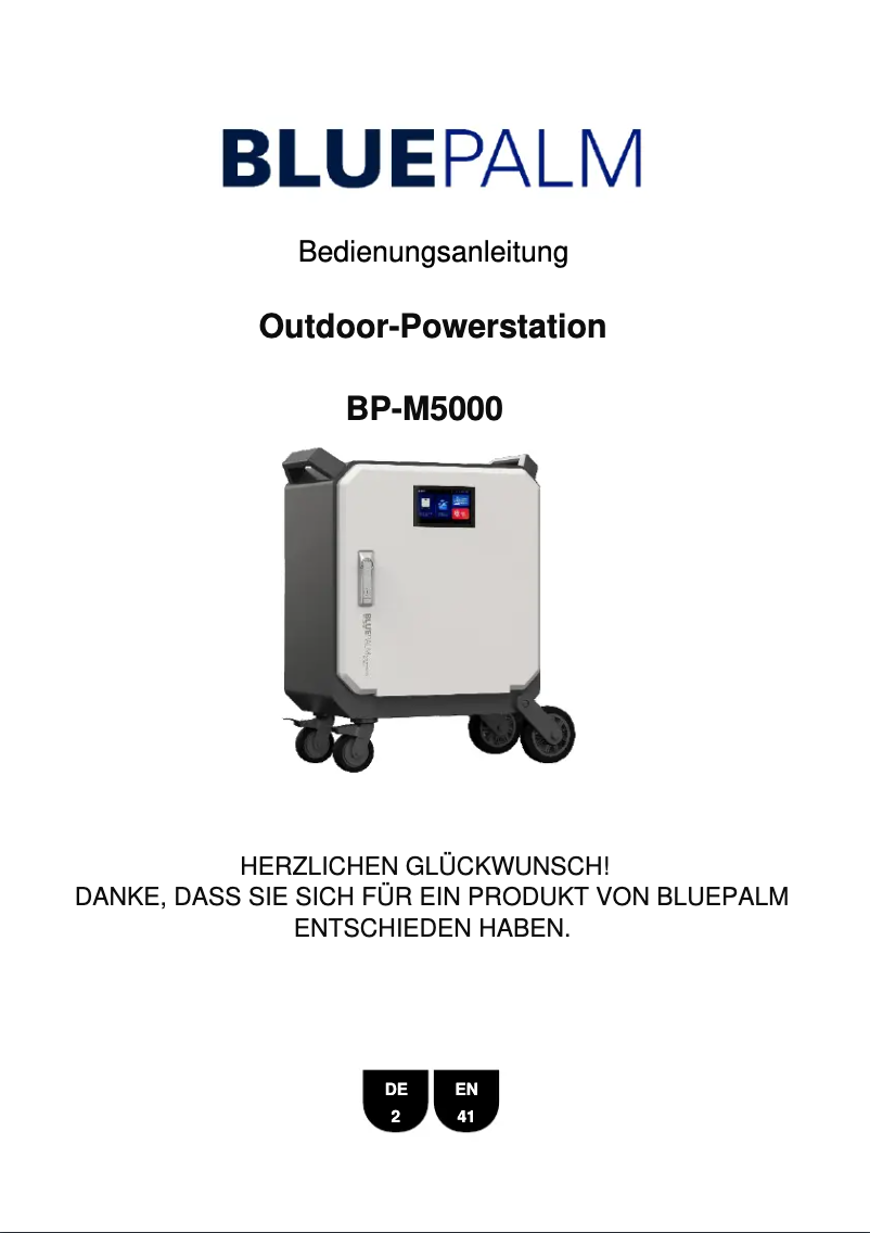 Imagen de la primera página del manual del dispositivo BP-M5000