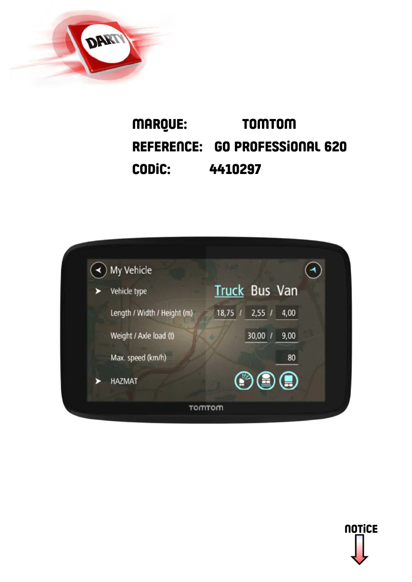 Page n°1 - Manuel utilisateur TomTom Go Professional 620