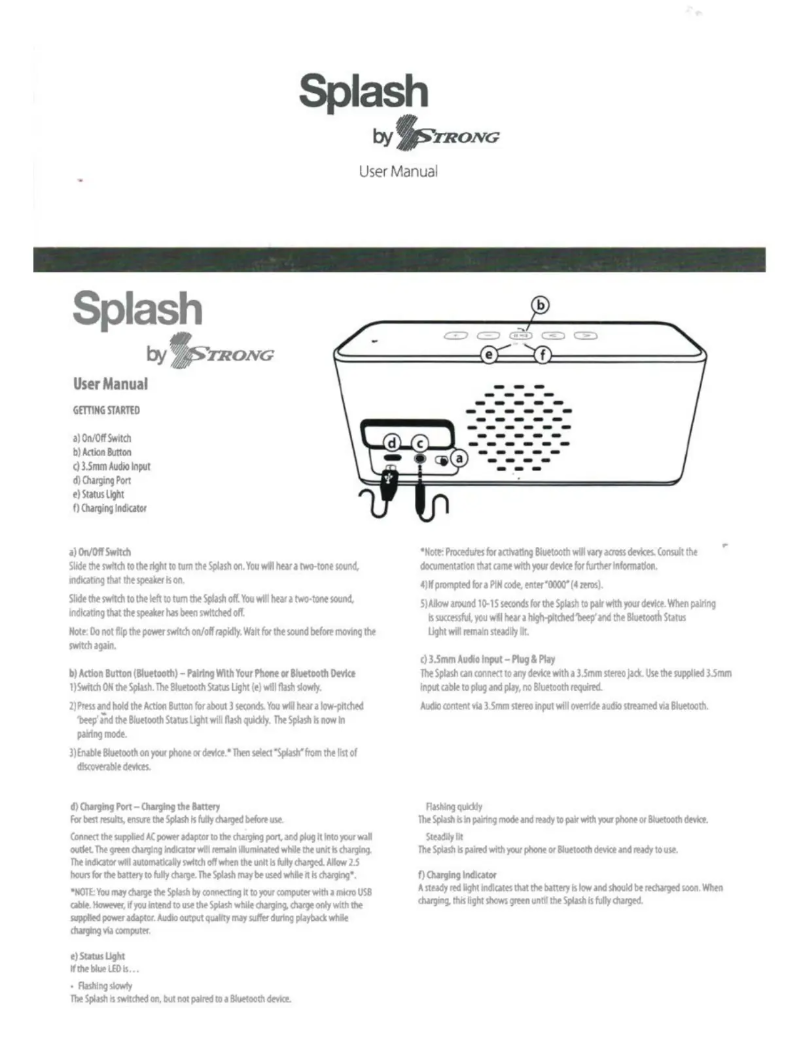 Image de la première page du manuel de l'appareil Splash