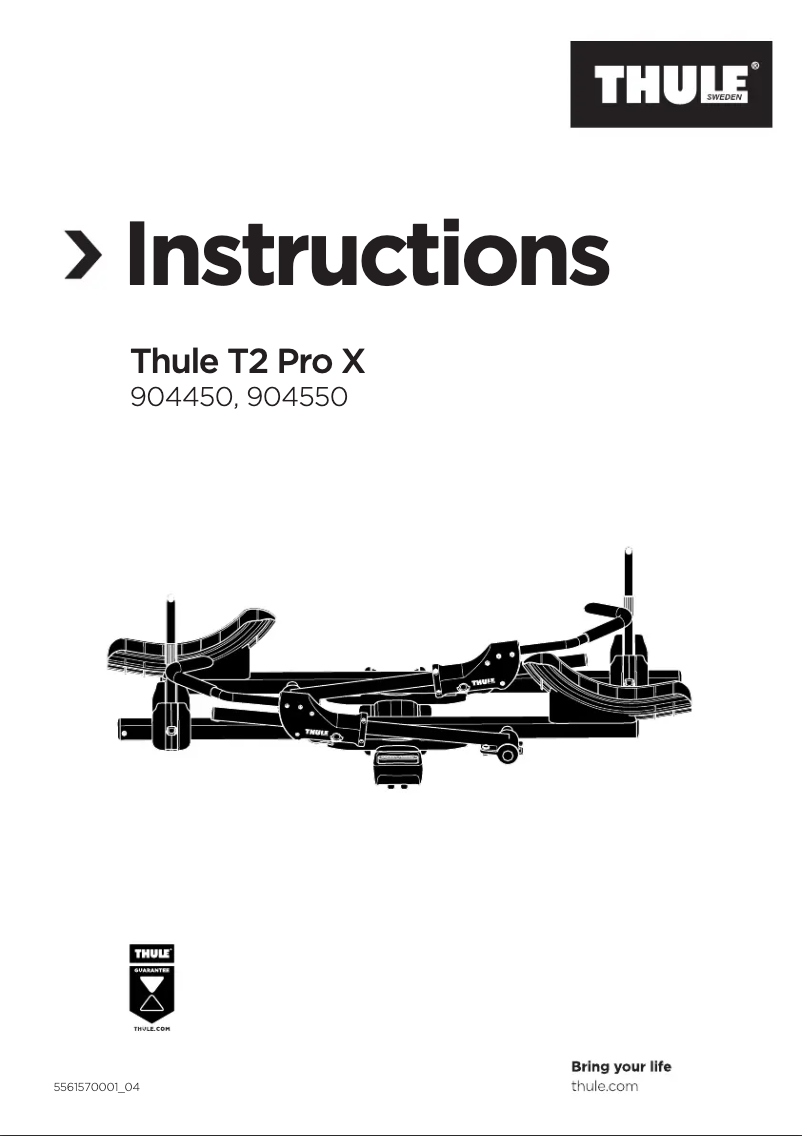 Page 1 de la notice Manuel utilisateur Thule T2 Pro X 904550
