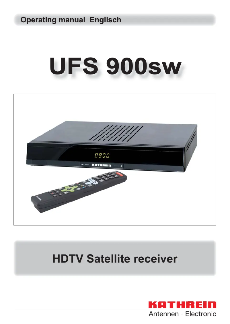 Page 1 of the manual User Manual Kathrein UFS 900