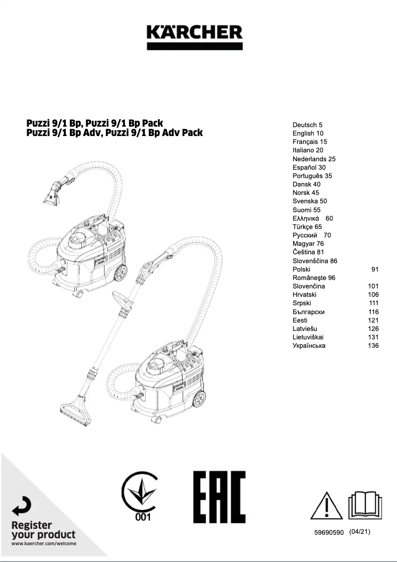 Image de la première page du manuel de l'appareil Puzzi 9/1 Bp