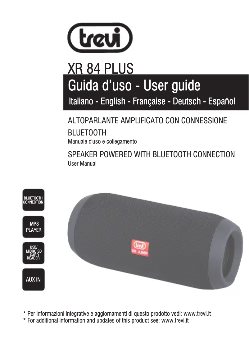 Page 1 de la notice Manuel utilisateur Trevi XR 84 Plus