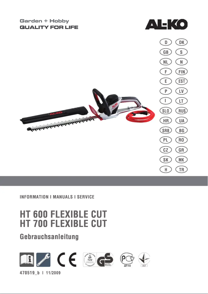 Page n°1 - Manuel utilisateur AL-KO HT 600 Flexible Cut