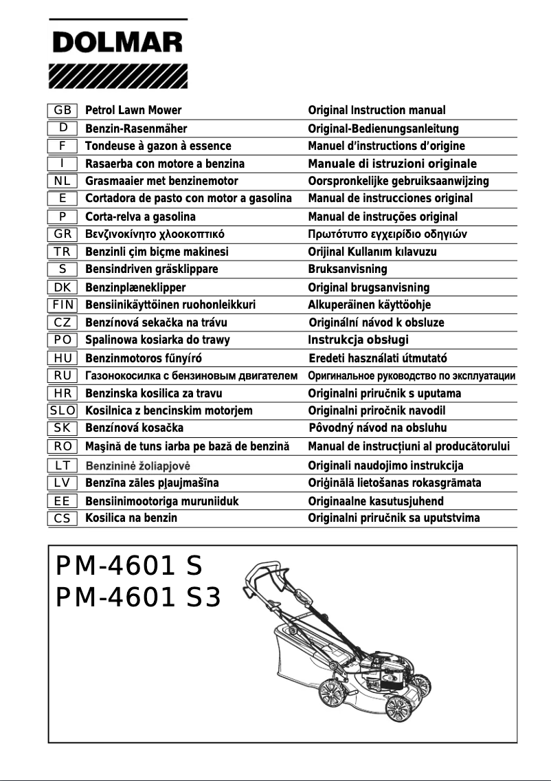 Página 1 del manual Manual de usuario Dolmar PM-4601 S