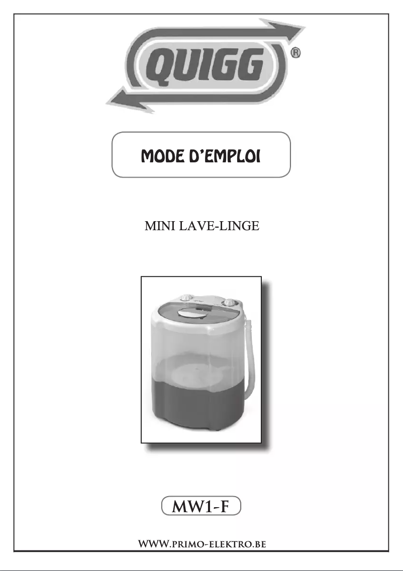 Image de la première page du manuel de l'appareil MW1