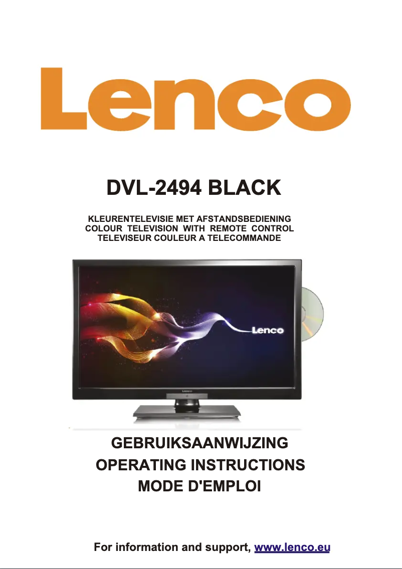Image de la première page du manuel de l'appareil DVL-2494