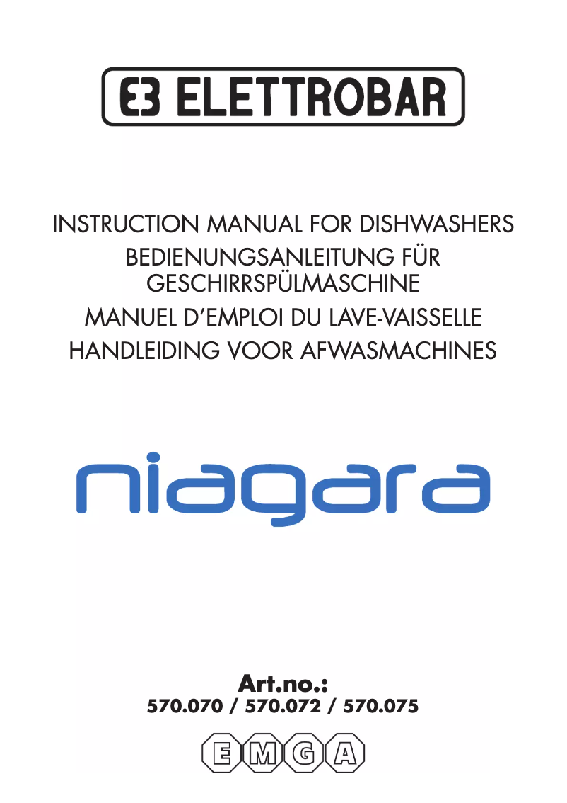 Image de la première page du manuel de l'appareil Niagara