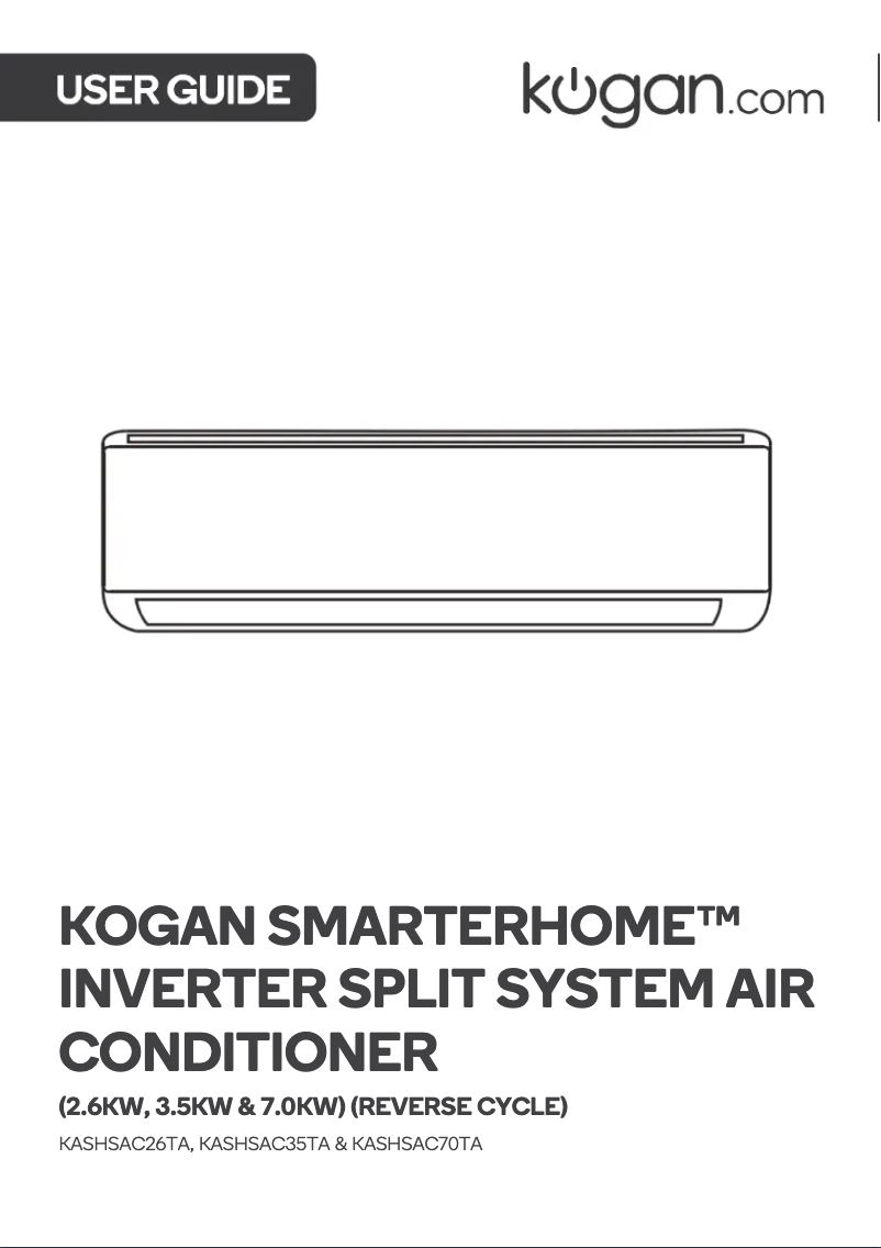 Page 1 de la notice Manuel utilisateur Kogan KASHSAC70TA