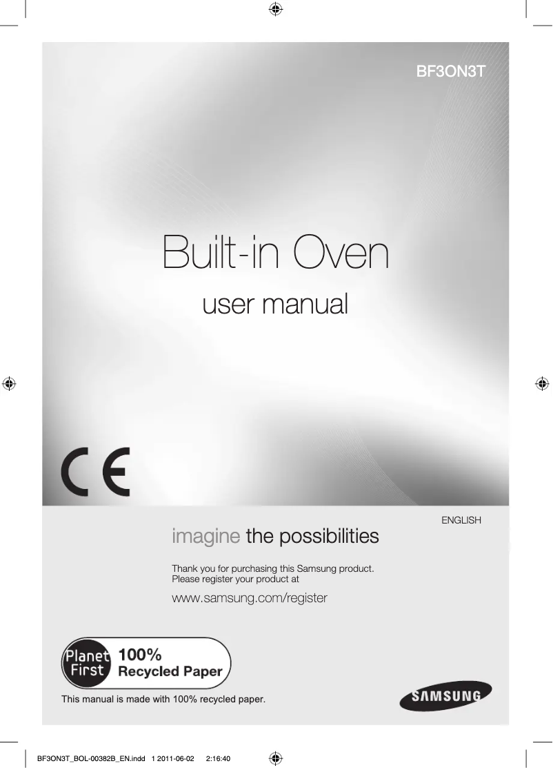 Página 1 del manual Manual de usuario Samsung BF3ON3T011