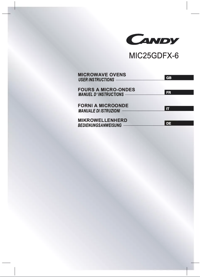 Image de la première page du manuel de l'appareil MIC25GDFX-6