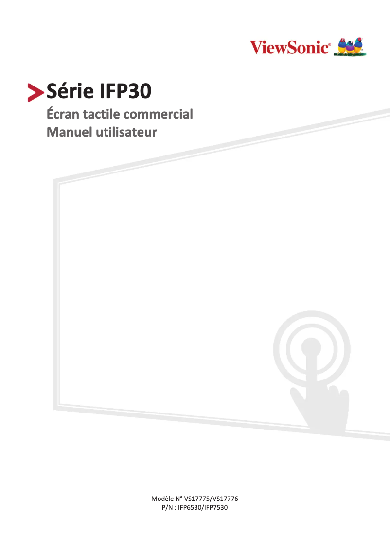 Page 1 de la notice Manuel utilisateur Viewsonic ViewBoard IFP7530