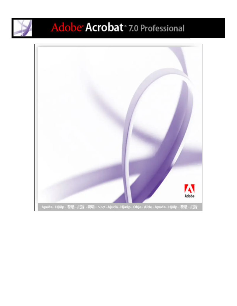 Page n°1 - Manuel utilisateur Adobe Acrobat 7.0 Professional