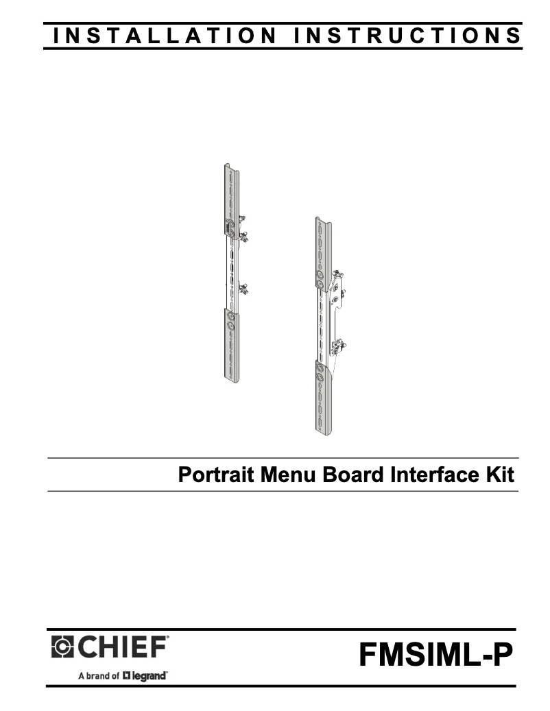 Page n°1 - Manuel utilisateur Chief FMSIML-P