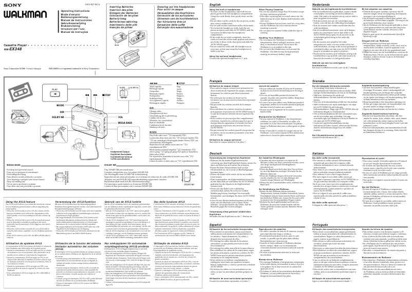 Page n°1 - Manuel utilisateur Sony Walkman WM-EX348