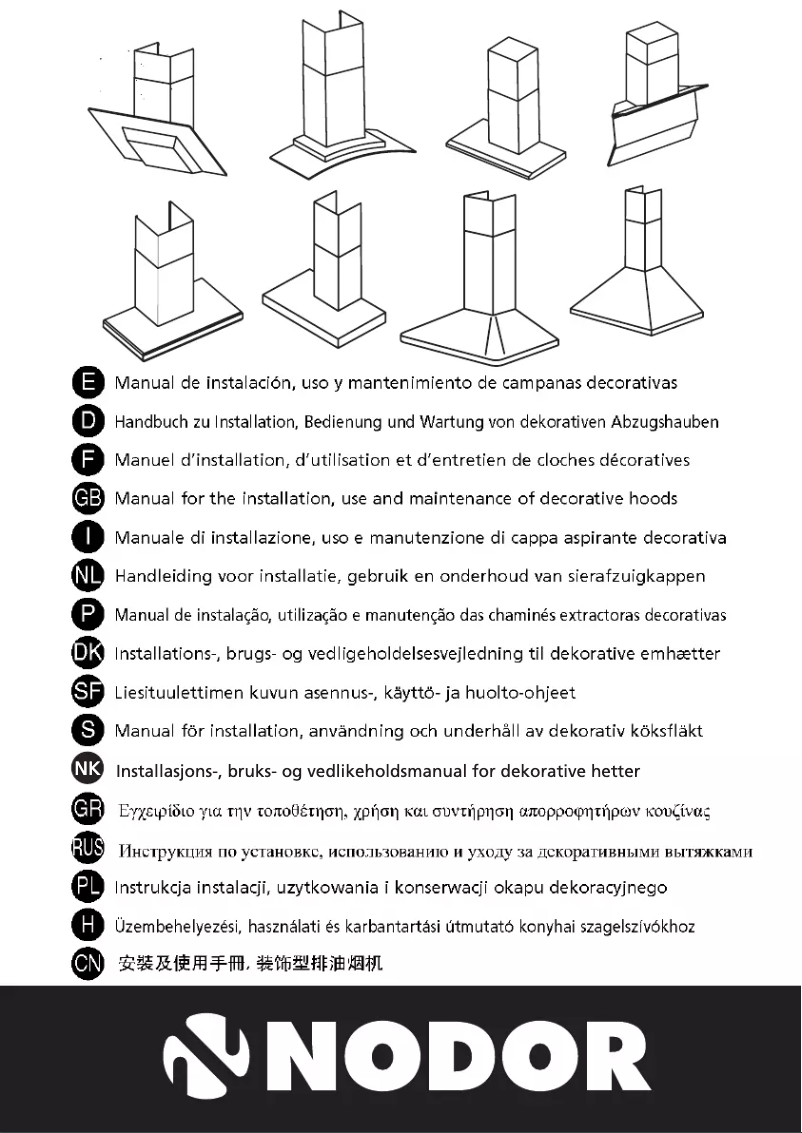 Image de la première page du manuel de l'appareil Dalí Hood.pdf