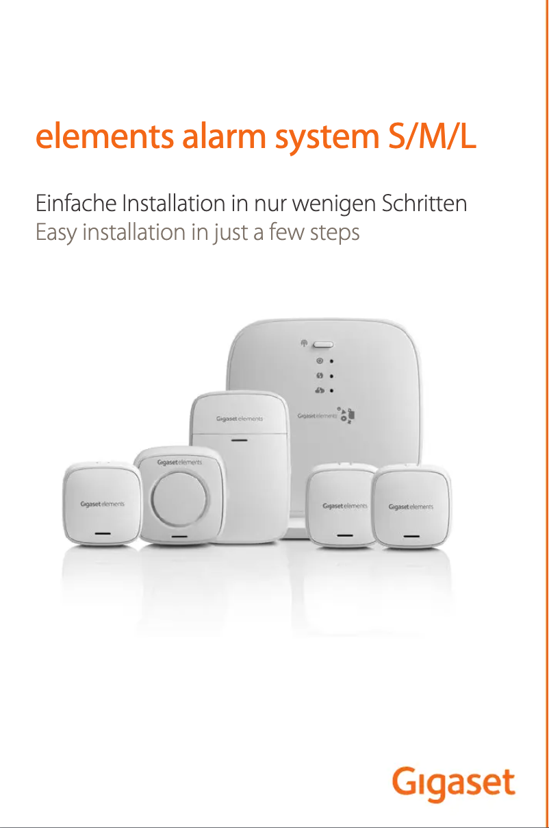 Page n°1 - Guide de démarrage rapide Gigaset Elements alarm system L