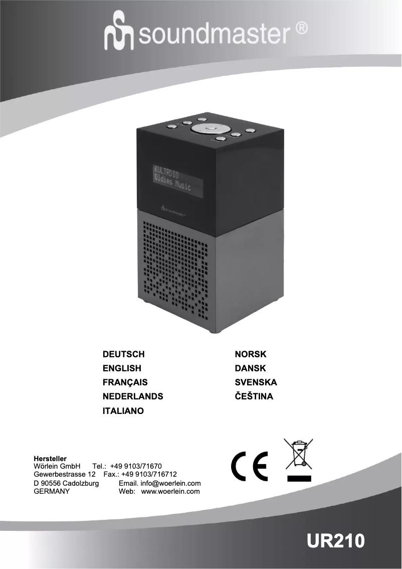 Página 1 del manual Manual de usuario Soundmaster UR210AN