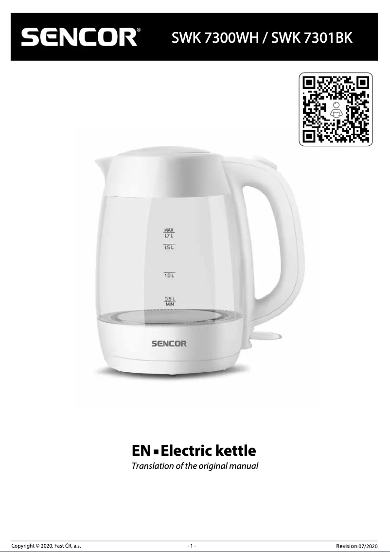 Image de la première page du manuel de l'appareil SWK 7301BK