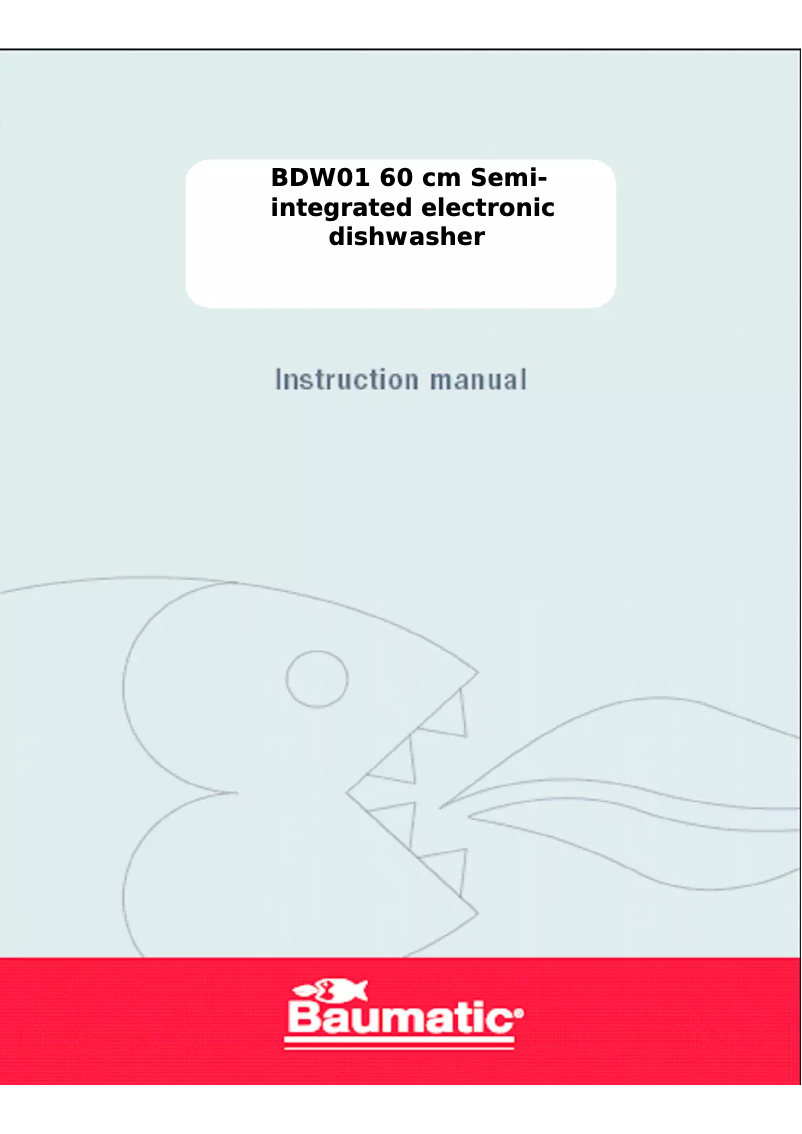 Image de la première page du manuel de l'appareil BDW01